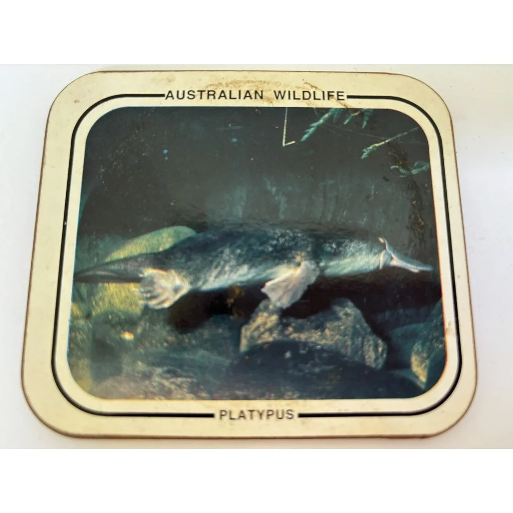 Australian Collection Drink Coasters‎ Set of 6 Wildlife Animals Platypus Emu